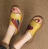 Fashion 5cm Cow Genuine Leather Moccasins Peep Toe Ladies Summer Hollow Thick Soled Flats Platform Wedge Sandals Women Shoes