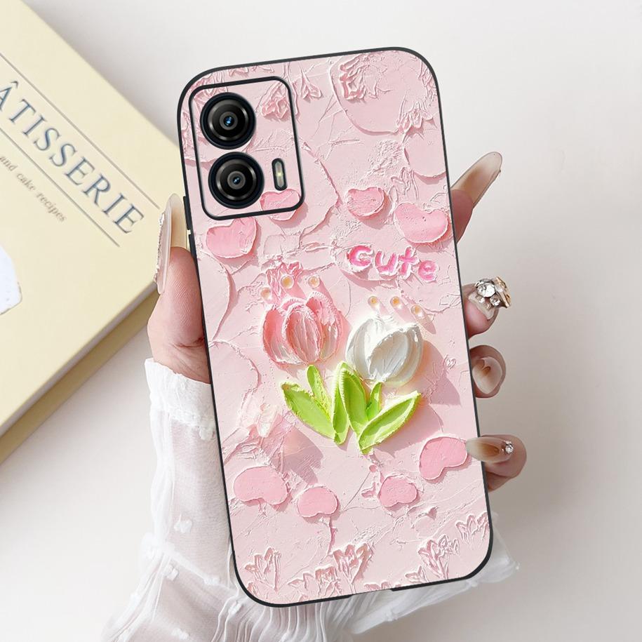 Shockproof Case For Motorola Moto G53 G73 5G Cover Cute Cactus Rabbit Cartoon Soft Silicone Matte Funda For MotoG53 MotoG73 Capa