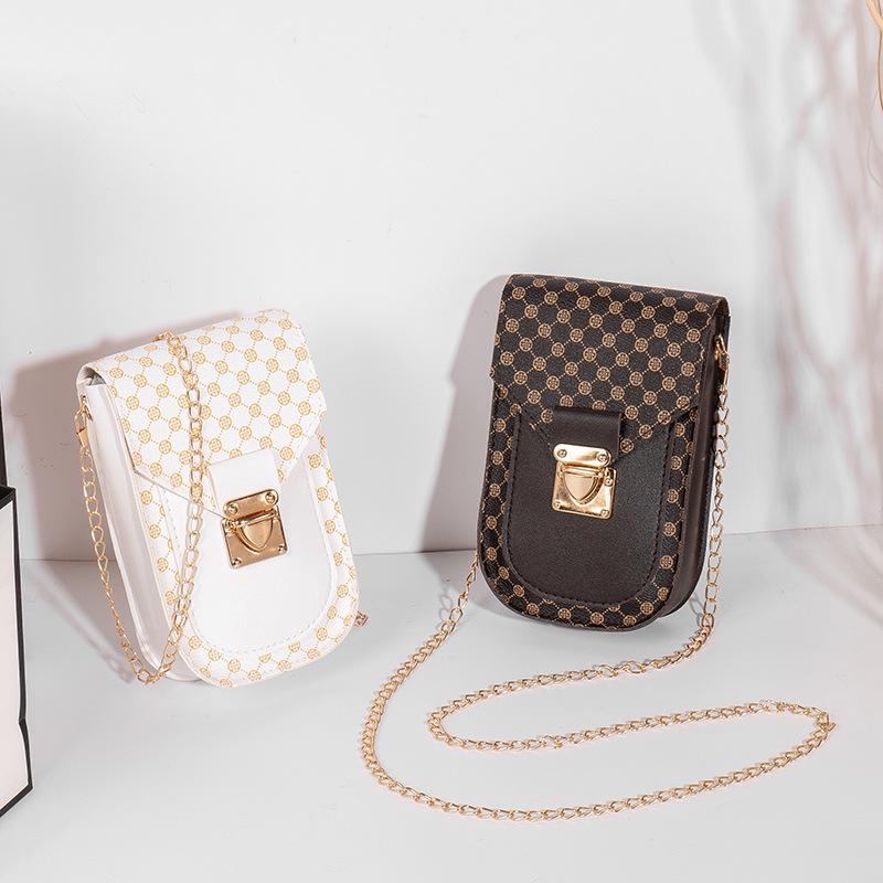 2022 Polka Dot Floral Phone Crossbody Bag - Women's Fashion Chain Bag