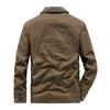 Chaqueta de Solapa de Lana de Cordero para Hombre: Algodón de Invierno, Más Terciopelo, Abrigo Cálido Engrosado 2025.