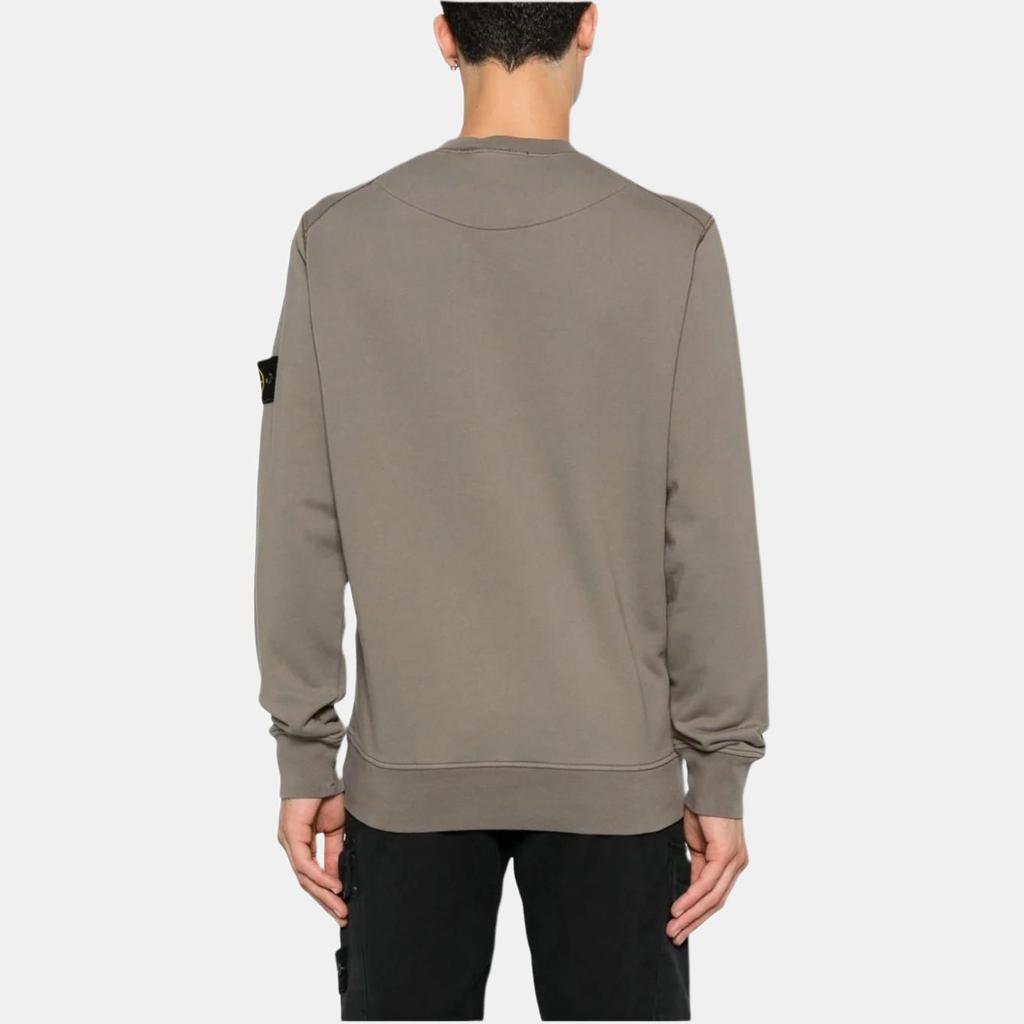 STONE ISLAND Felpa Girocollo Manica Lunga Vestibilità Larga Monocolore Uomo felpa Marrone Chiaro 811563051-V0075
