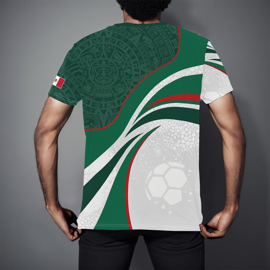 Unisex International Soccer Fan Retro Street Style Jersey Lightweight Breathable Fabric Crew Neck Short Sleeve Shirt for Outdoor Activities