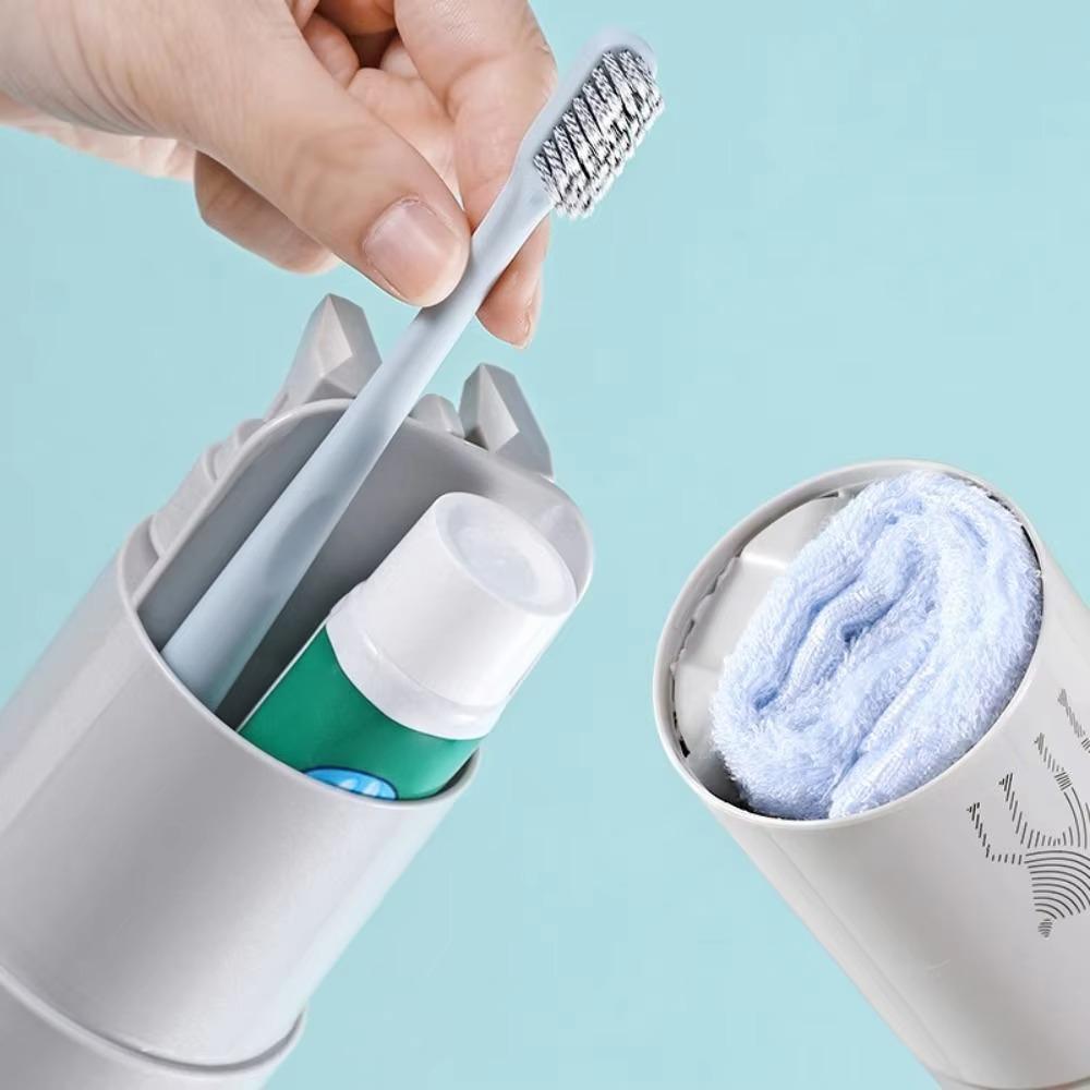 Portable Toothpaste Cup Plastic Travel Cup Creative Wash Set Camping