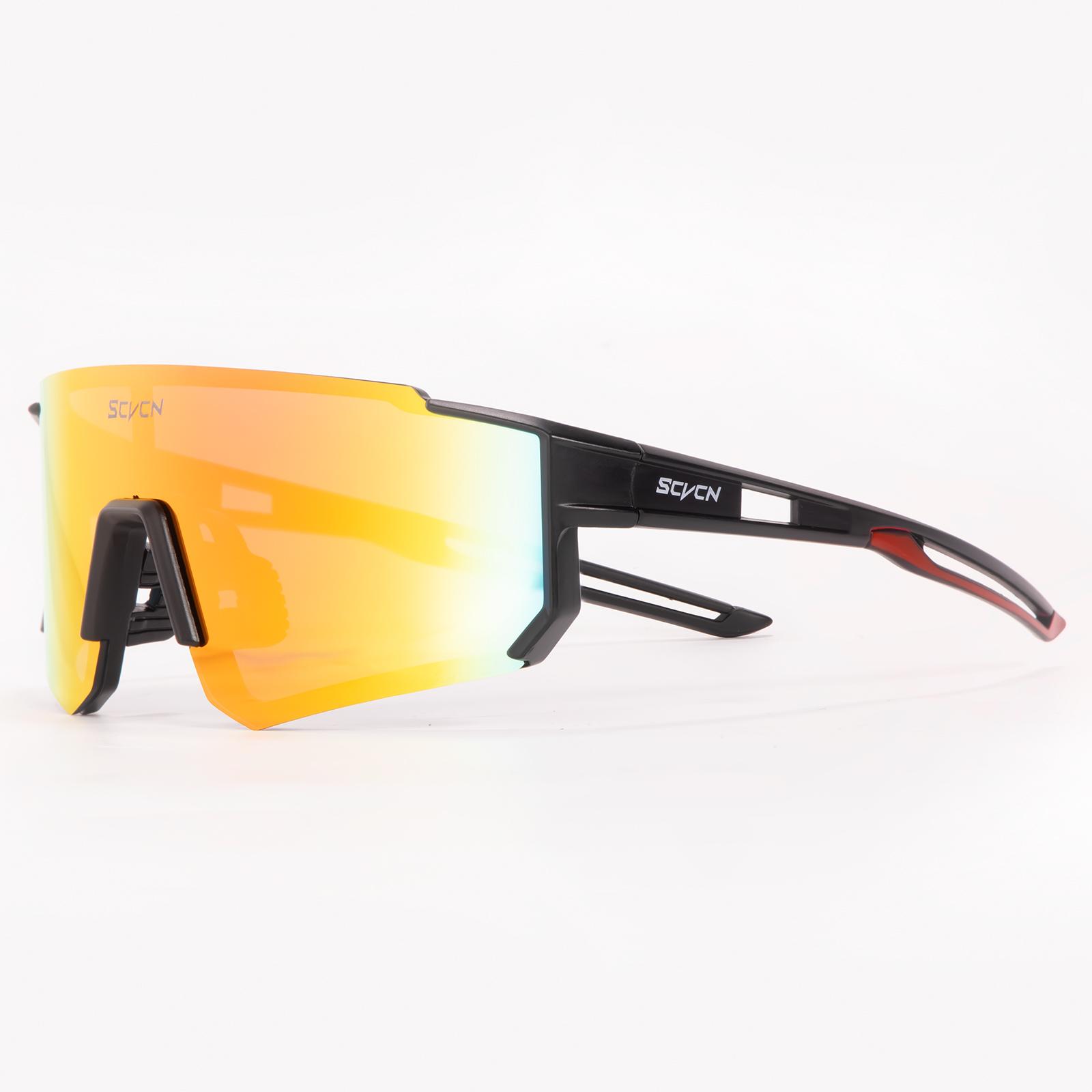 

Scvcn Sunglasses Cycling Glasses Sports for Men Sun Mountain Bike Road Bicycle Eyewear Goggles UV400 MTB 1lens
