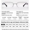 Rimless Reading Glasses for Man Woman Anti Blue Light Blocking Bifocal Far and Near Eyewear Presbyopic Plano Eyeglasses 0 ~ +4.0
