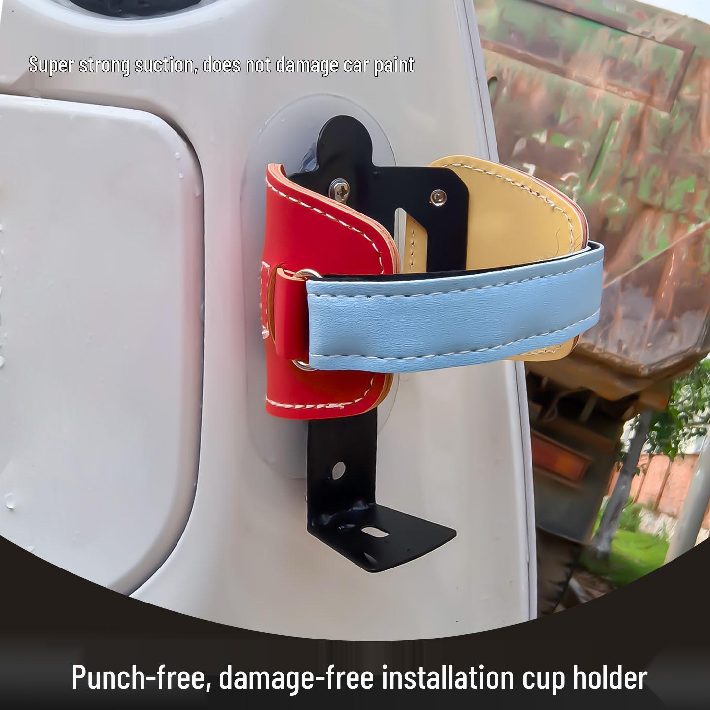 Xiaoniu ROi MS C0 OT Scooter/Bike Cup & Kettle Holder - No-Drill Accessory Self-Adhesive Cup Holder - Black