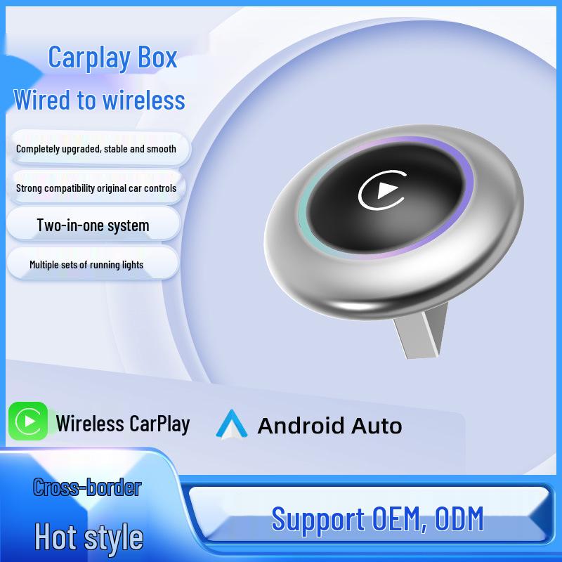 2-in-1 Wireless CarPlay & Android Auto Adapter: Wired To Wireless Conversion for Car Systems