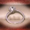 Twist Arm Single Diamond Ring for Winter New Model Simulated Diamond Wedding Jewelry Souvenir
