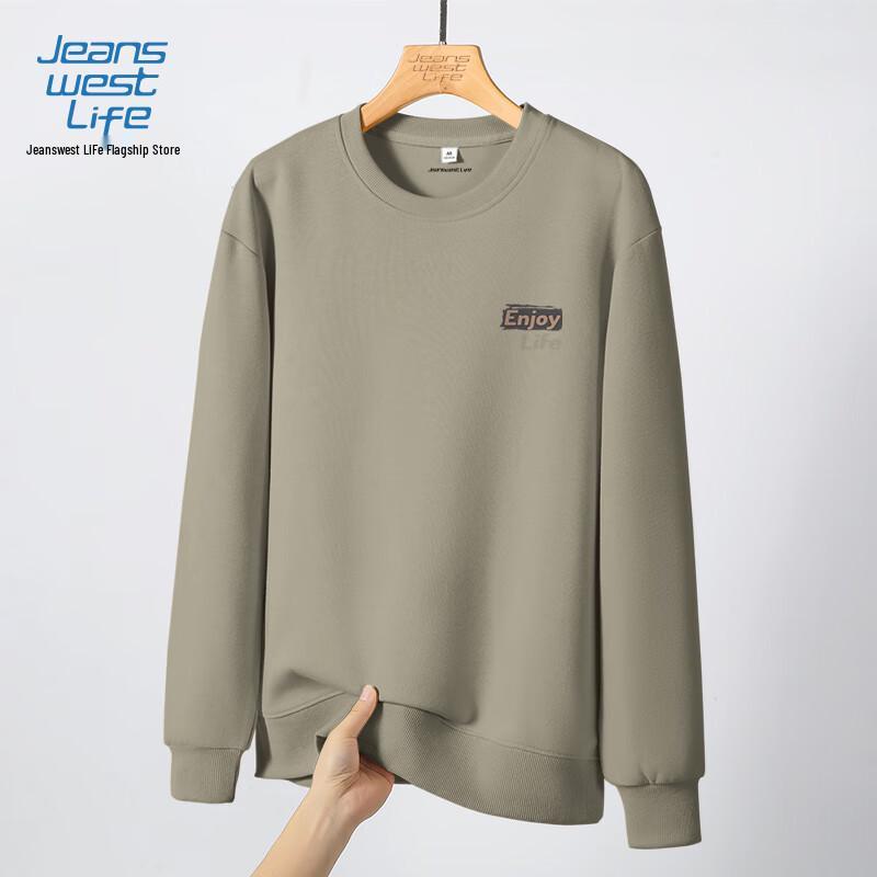 JEANSWEST LIFE Men's Heavyweight Crewneck Sweatshirt