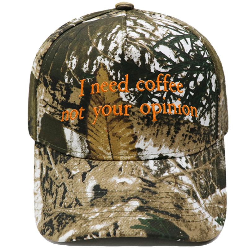I Need Coffee Embroidered Truck Driver Hat Color Matching Fun Men and Women Casual Shade Dad Hat