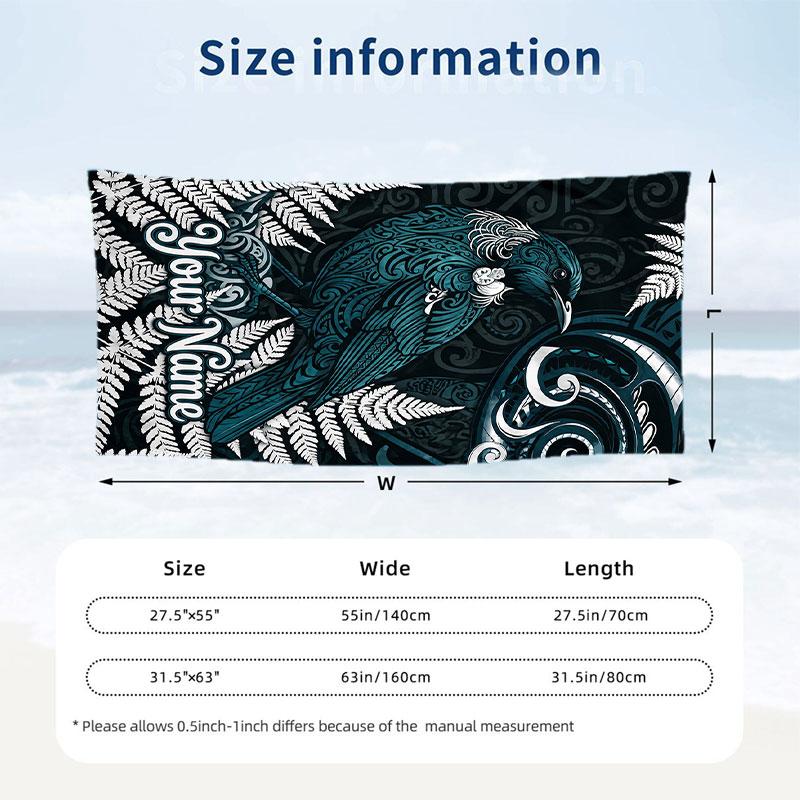 Decorative Artwork Theme Beach Towel Personalized Custom Name & Text Soft Quick Dry Beach Towel for Swimming Travel