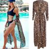 Leopard Print Chiffon Beach Cover-Up Cardigan