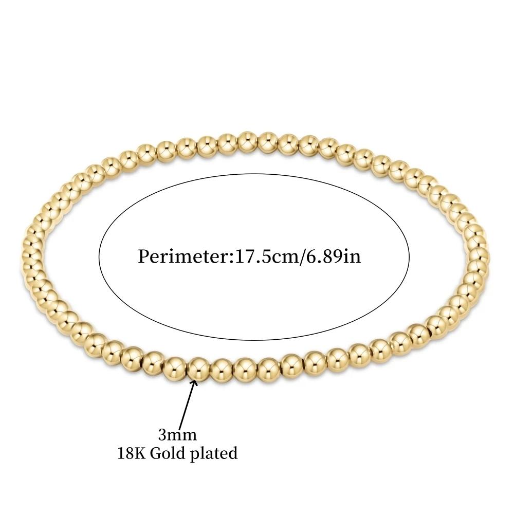 

Vlen Baroque Pearl Cross Stretch Bracelet Elastic Tarnish Resistant Long Lasting 18 K Gold Plated Beads Jewelry Gift for Women