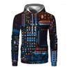 2023 Electronic Chip Pattern Fashion Devil  3D Printing Hoodie Men's Casual Funny Pullover Hip Hop