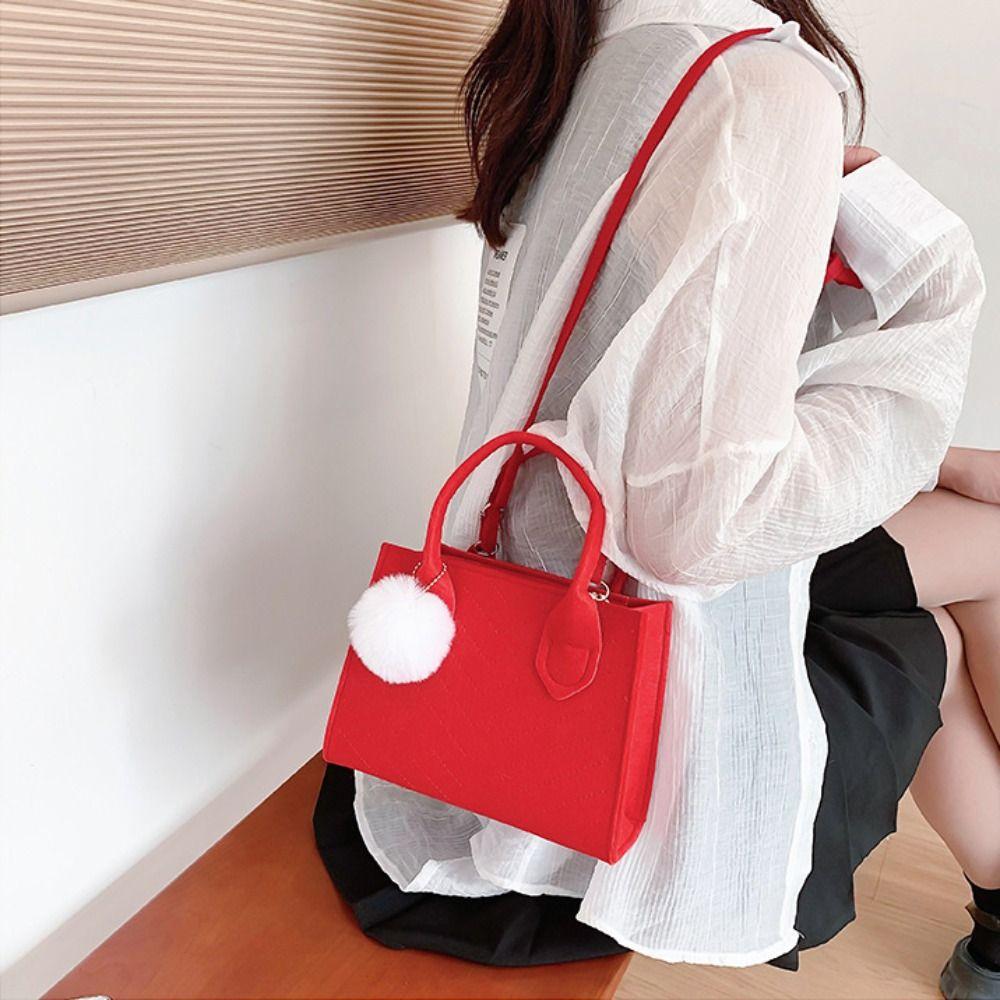 

Felt Felt Bag Retro Shoulder Bag Niche Design Handbag Women