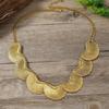 Retro Art Deco Alloy Pendant Necklace With Crescent Shape For Ladies