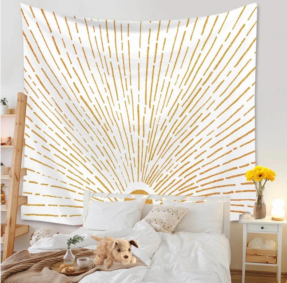 Tapiserie Fundal Sufragerie Murală Covorașă Plajă Decorare Acasă Agățat de perete cu caracter simplu și proaspăt