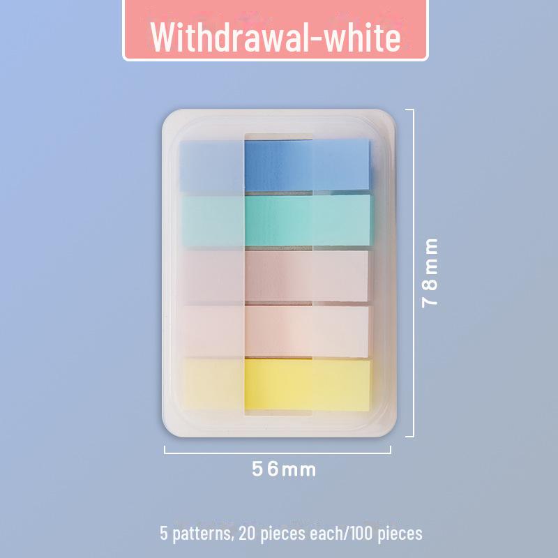 Morandi Translucent PET Index Stickers - Vanilla Autumn Series, Writable Sticky Notes & Markers