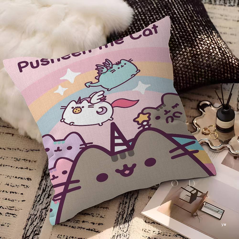 Süßes P-Pusheen Katzenkissen Geschenke Heim Büro Einrichtung Schlafzimmer Sofa Auto Kissenbezug Hülle 45x45cm