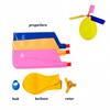 5PCS Propeller Balloon Helicopter Toys Children's DIY Balloon with Whistle Outdoor Flying Balloon Birthday Party Decoration Gift
