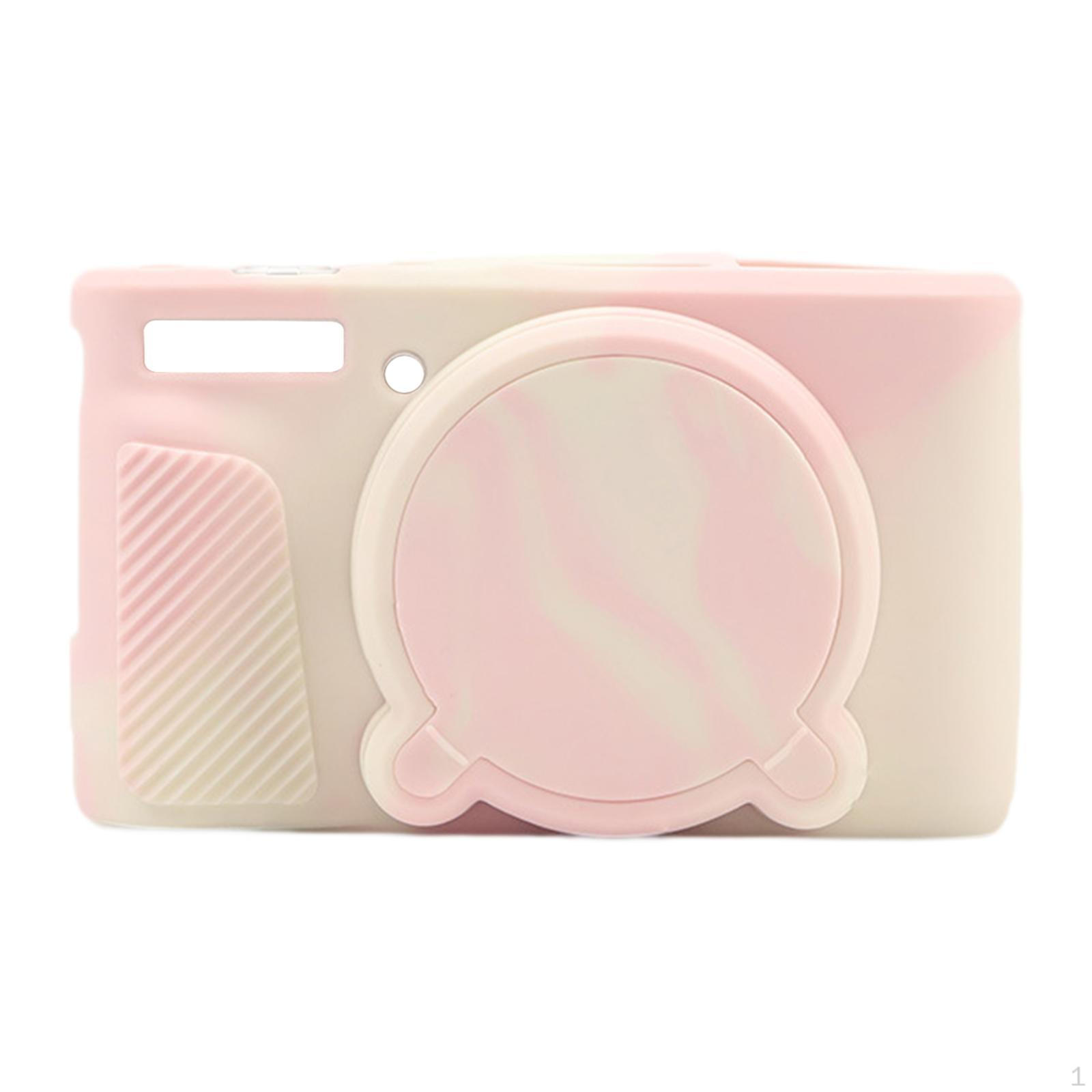 

Anti-scratch Soft Silicone Digital Camera Case for SX740 SX730 with Lens Holder Mist Pink