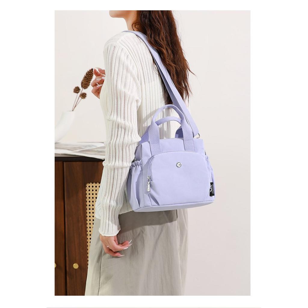 Xeie Thuk Shoulder Bag Unisex Nylon Large Capacity Multi Pocket Daily Casual