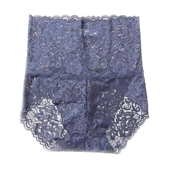 Women Panties High Waist Lace Thin Hollow Out See-through Flower Embroidery Elastic Soft