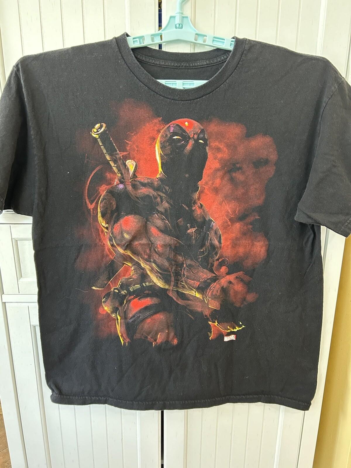 Marvel Deadpool Big Graphic T-shirt Men Adult Size XL Black S