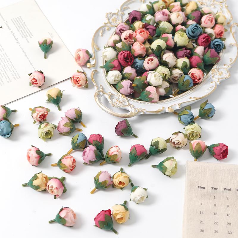 10/20Pcs Rose Artificial Flowers 3CM Silk Fake Flowers for Home Decor Wedding Decoration Garden Outdoor Craft Wreath Accessories