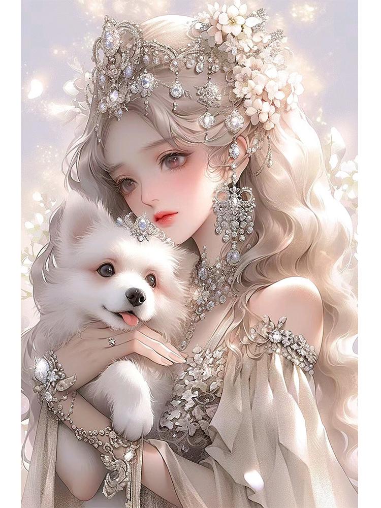 

Алмазная картина, вышитая зодиаком и портретом аниме-феи, набор 5DDIY, красочный дракон, кролик и свинья, украшение для дома Full Round 20x30CM