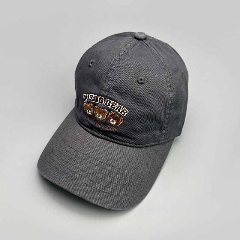 Cartoon Bear Embroidered Baseball Cap For Men And Women Cute Sunshade Casual Outdoor Cap
