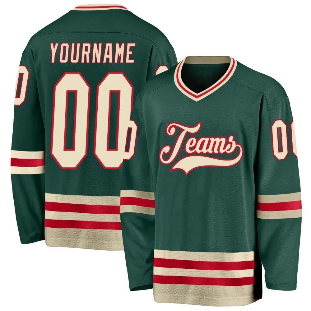 Customized 3D Print Ice Hockey Jersey - Personalized Name & Number for Team, Competition, or Training for Men, Women, and Youth