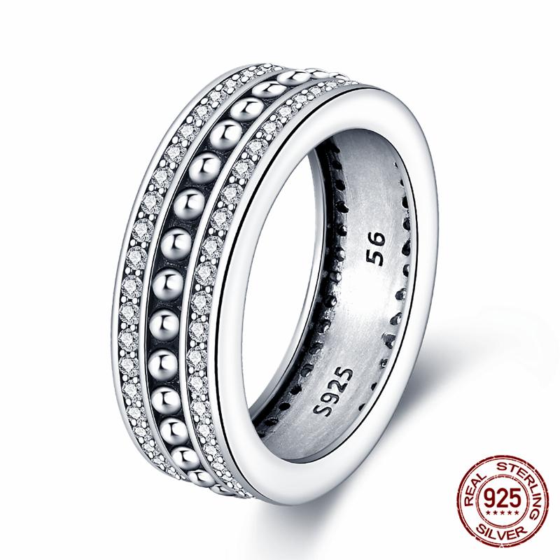 Brand New 100% Genuine 925 Silver Women's Ring Original Heart Crown Rose Gold Crystal Engagement Ring Wedding Anniversary Jewelr