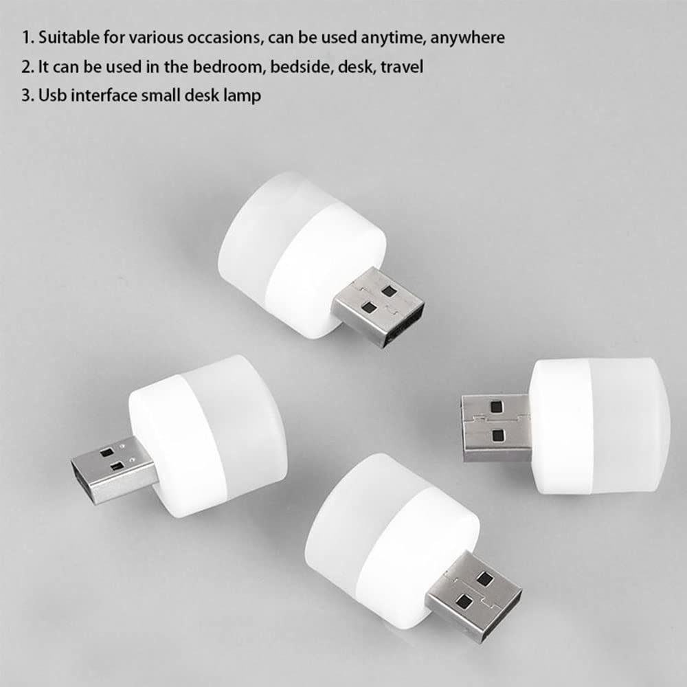3Pcs Mini USB Stecker Lampe Computer Mobile Power Lade Kleine Buch Lampen LED Augenschutz Nachtlicht