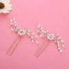 White Fashion Wedding Style Hair Bridal Hair Stick Floral Hairpin Beautiful Headdress Plait Hair Clip Accessories for Women
