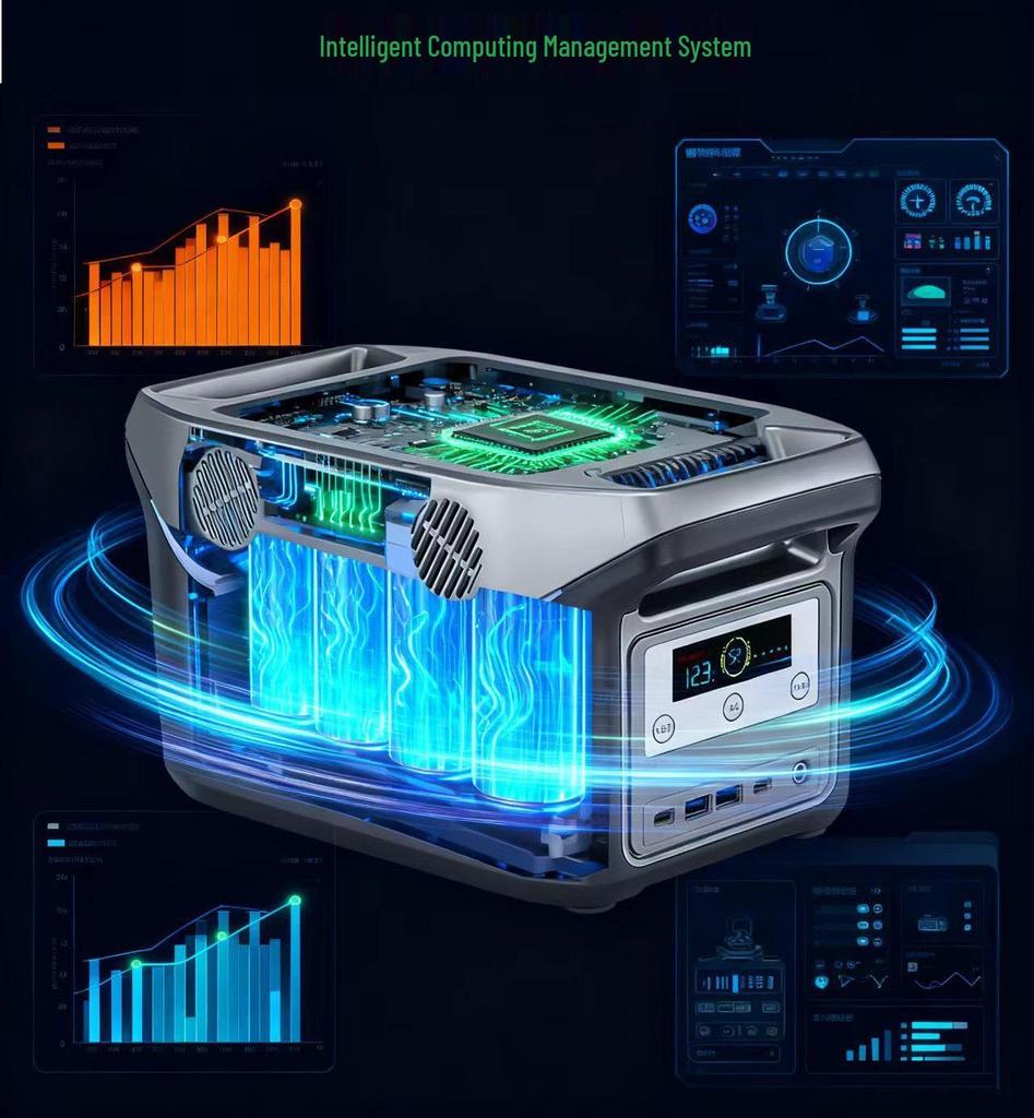 220V Portable Solar Power Supply: 2000W Large Capacity for Household Emergency & Lighting