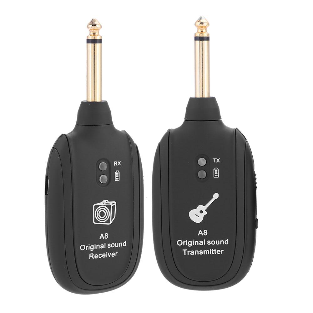 LEKATO WS-70 A8 A9 WS-10 Wireless Guitar Transmitter Receiver System Built-In Rechargeable Audio Guitar Wireless 70 Channels 40M A8