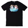 T-Shirt Lustiges Einhorn in der Poolparty Motiv BaumwolleWird in neuem Fenster oder Tab geöffnet