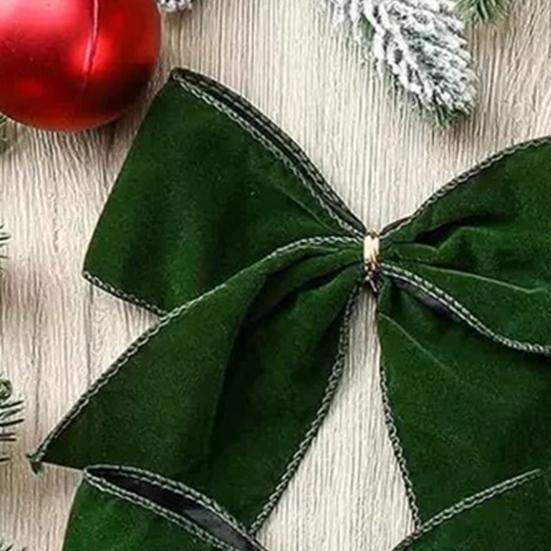 4/12ks Velká vánoční sametová mašle dekorace Vintage jednobarevná závěsná mašle ozdoba Vnitřní Venkovní Vánoční svátky Párty Látková mašle Věnec Strom Dekorace