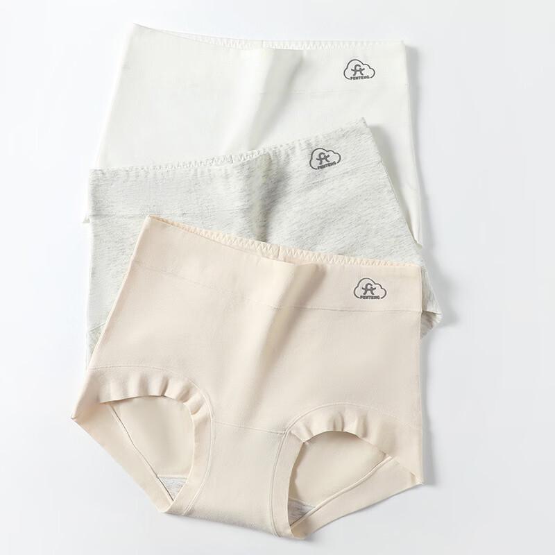 Fenteng Women's High-Waist Antibacterial Cloud Cotton Underwear (3-Pack)