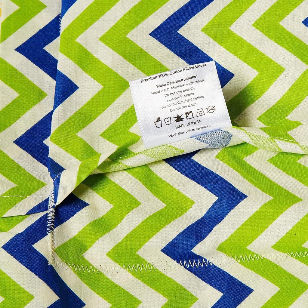 Floral Breeze 144 TC 100% Cotton Double Bedsheet with 2 Pillow Covers, Green , 144 - 200 tc