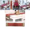 Charming Christmas Table Flag Stylish Plaid Fabric Embroidered Table Decor For Holiday Gatherings