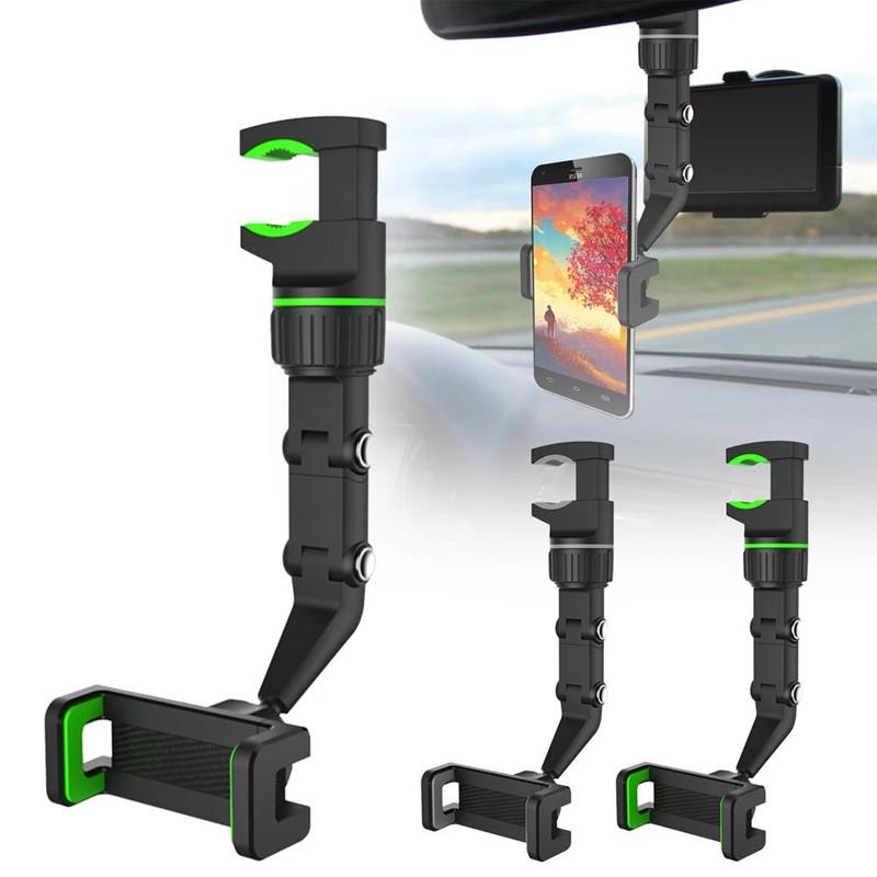 1PC Car Rearview Mirror Phone Holder Black