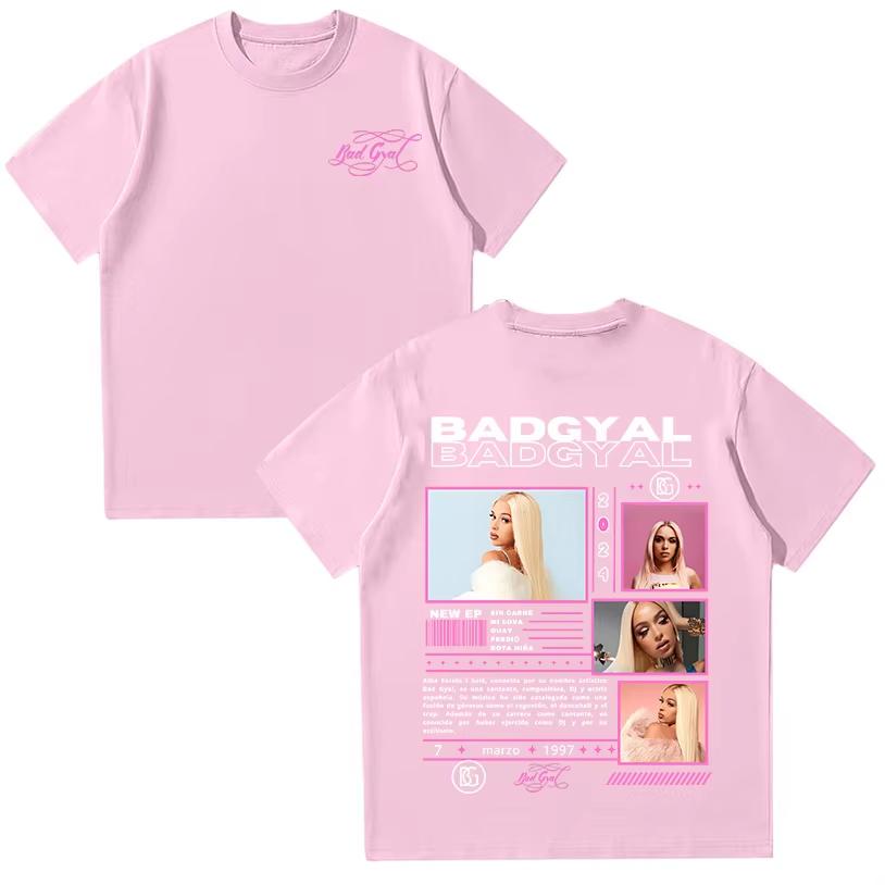 2026 Bad Gyal Trička Rapperka Bad Gyal Dámské Tričko Vysoce Kvalitní Bavlna Dámské Oblečení Pop Pánská Trička Ležérní Y2K Streetwear