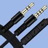 Audio Cable 1.2m Gold Plated Plug Volume Control 3.5mm Male to Male AUX Cord with Mic for Car Speaker