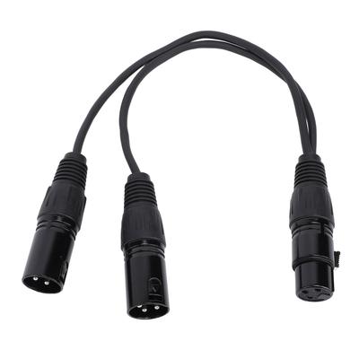 XLR Splitterkabel 3-polig Buchse auf Dual Stecker Patch Y-Kabel Symmetrisches Mikrofonkabel