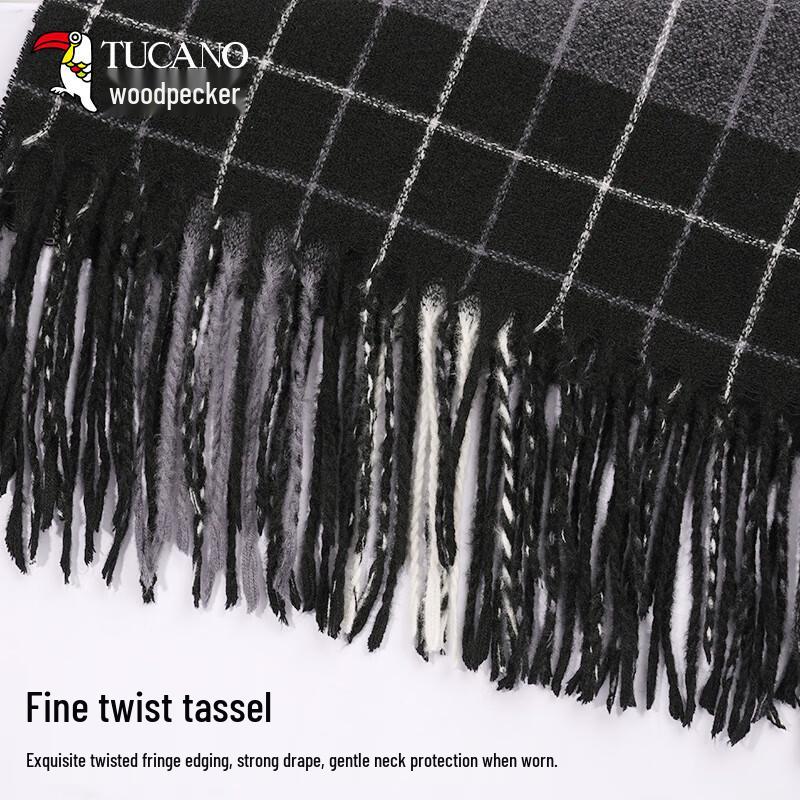 Specht Damen Schal mit Karomuster Imitation Kaschmir