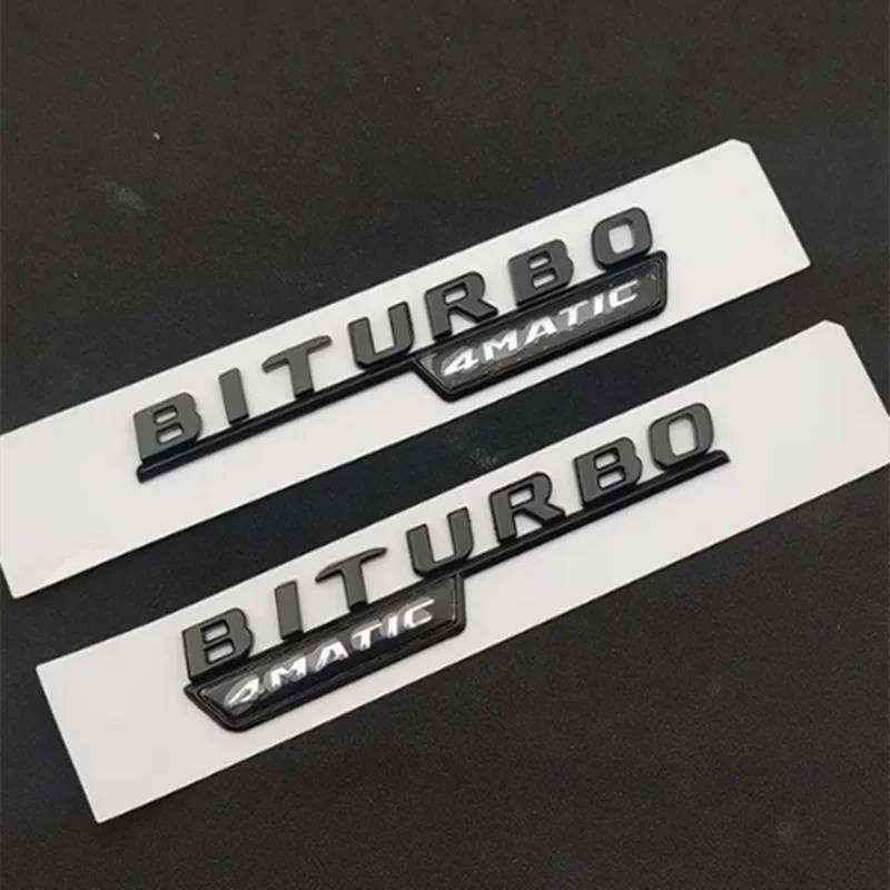 3D ABS Car Trunk Badge BITURBO 4MATIC Emblem Logo For Mercedes C43 W205 W204 E43 W213 W212 GLE43 X253 GLC43 W167 Accessories