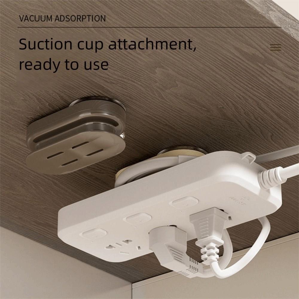 Large Load Bearing Suction Cup Wall Socket Holder Removable Cable Management Wall Mounted