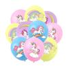 Cartoon Unicorn-themed Birthday Party Decoration Items, Cute White Horse Balloon Cake, Banner and Banner Set